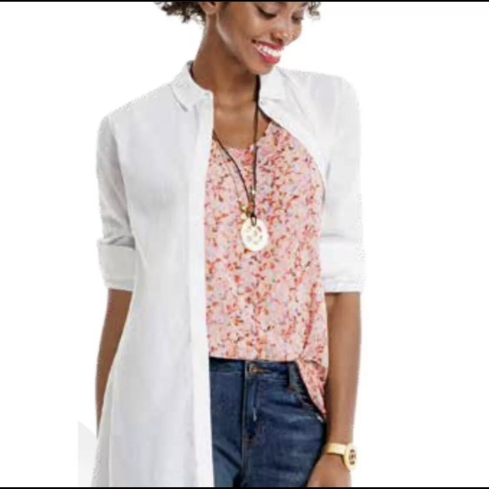 CAbi 5032 Sz XS Bella Pink Floral Layered Blouse